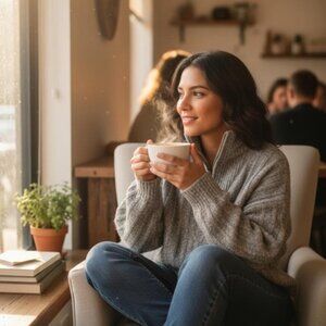MNG Mango Soft Wool Blend Gray Pullover Sweater Size 2